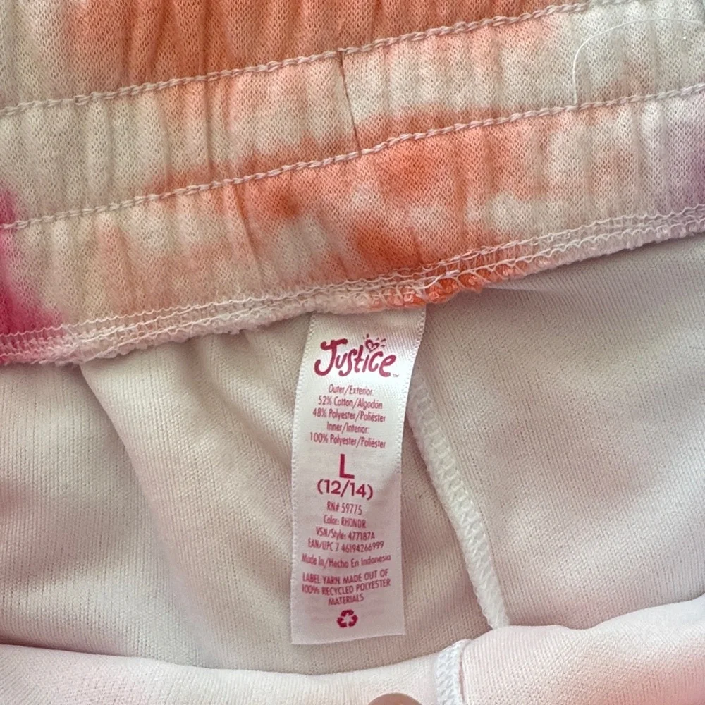 Justice Pink and‎ Purple Tie-Dye Skirt
